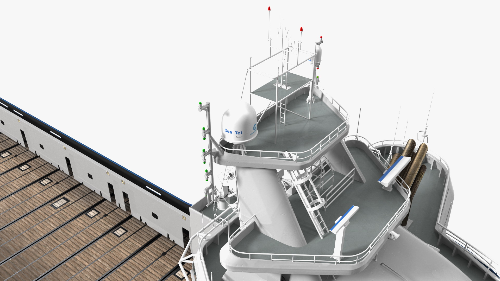 3D Handling Tug Vessel with Arthropod 600 Subsea Pipeline Trencher model