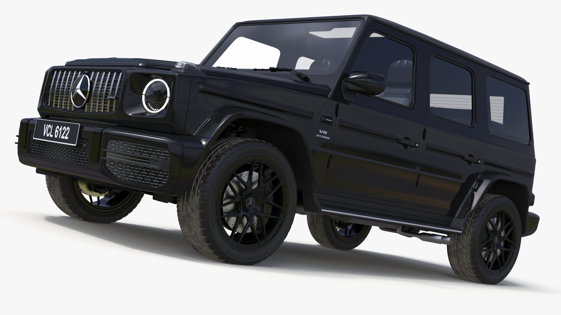 3D model Gelandewagen Mercedes-Benz AMG 63 Black Simplified