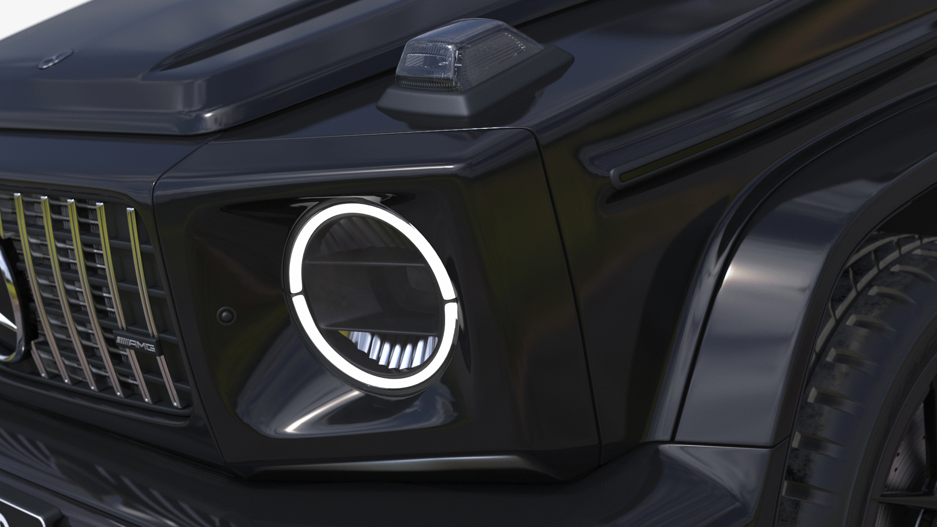 3D model Gelandewagen Mercedes-Benz AMG 63 Black Simplified
