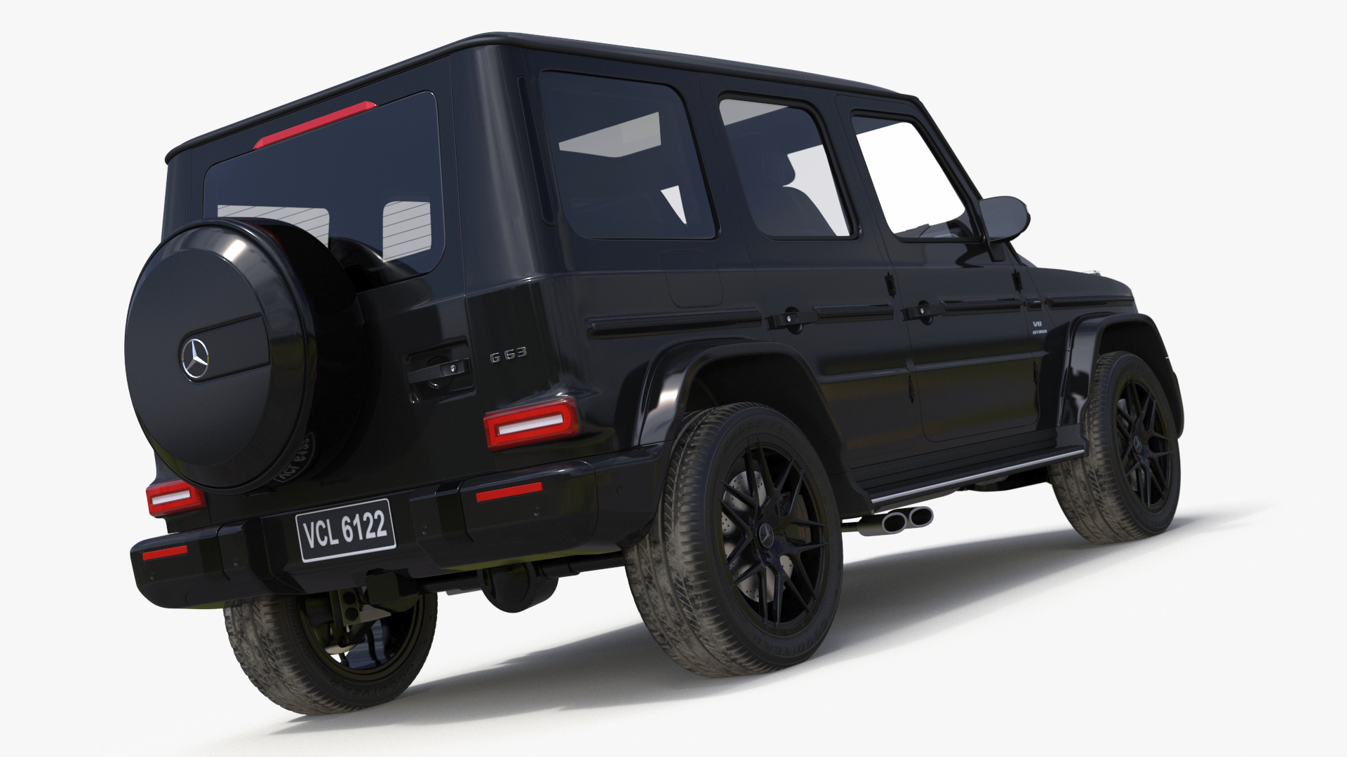3D model Gelandewagen Mercedes-Benz AMG 63 Black Simplified