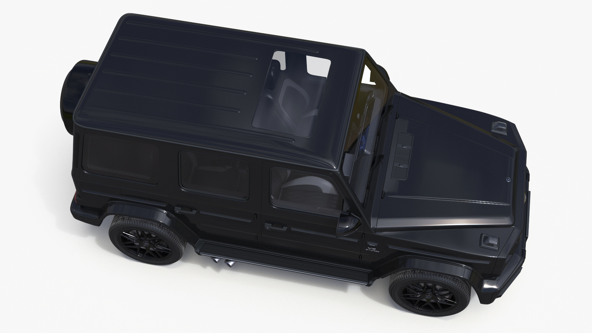 3D model Gelandewagen Mercedes-Benz AMG 63 Black Simplified