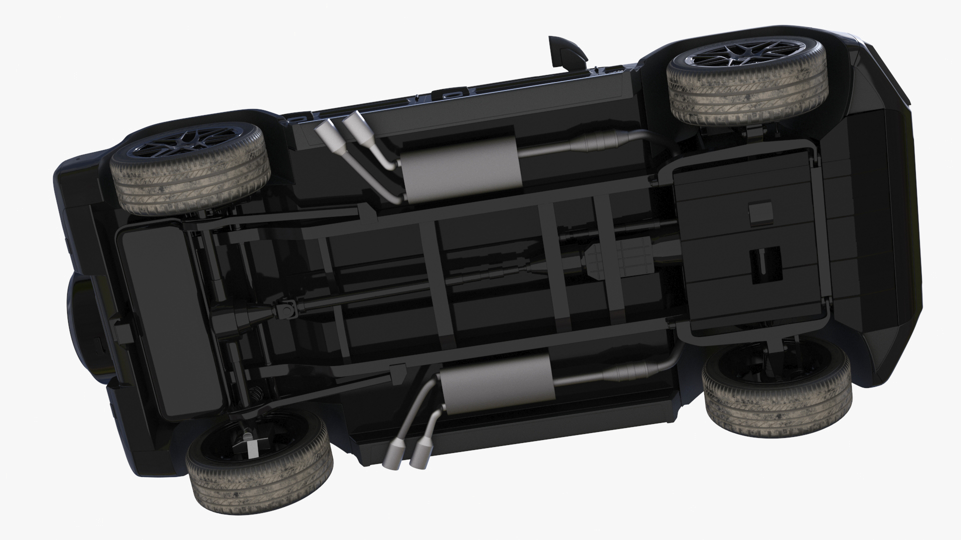 3D model Gelandewagen Mercedes-Benz AMG 63 Black Simplified