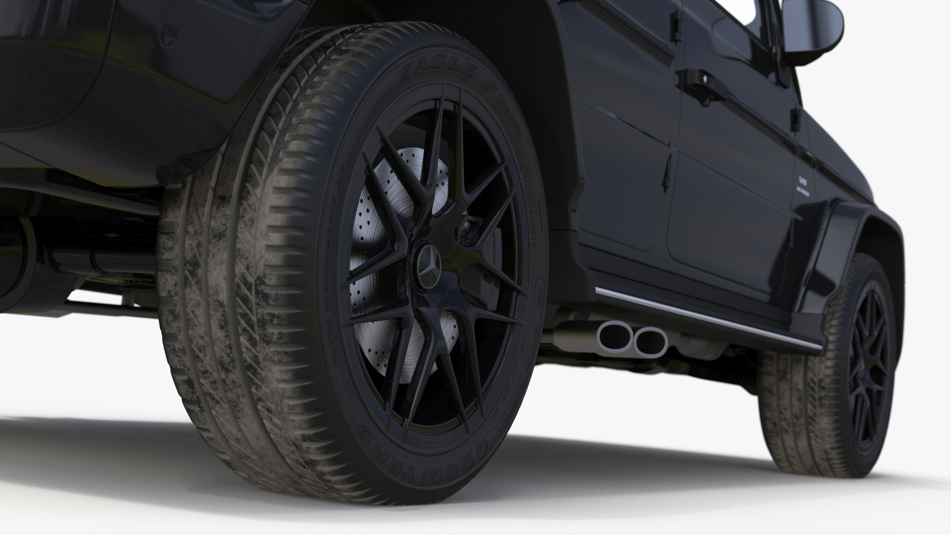 3D model Gelandewagen Mercedes-Benz AMG 63 Black Simplified