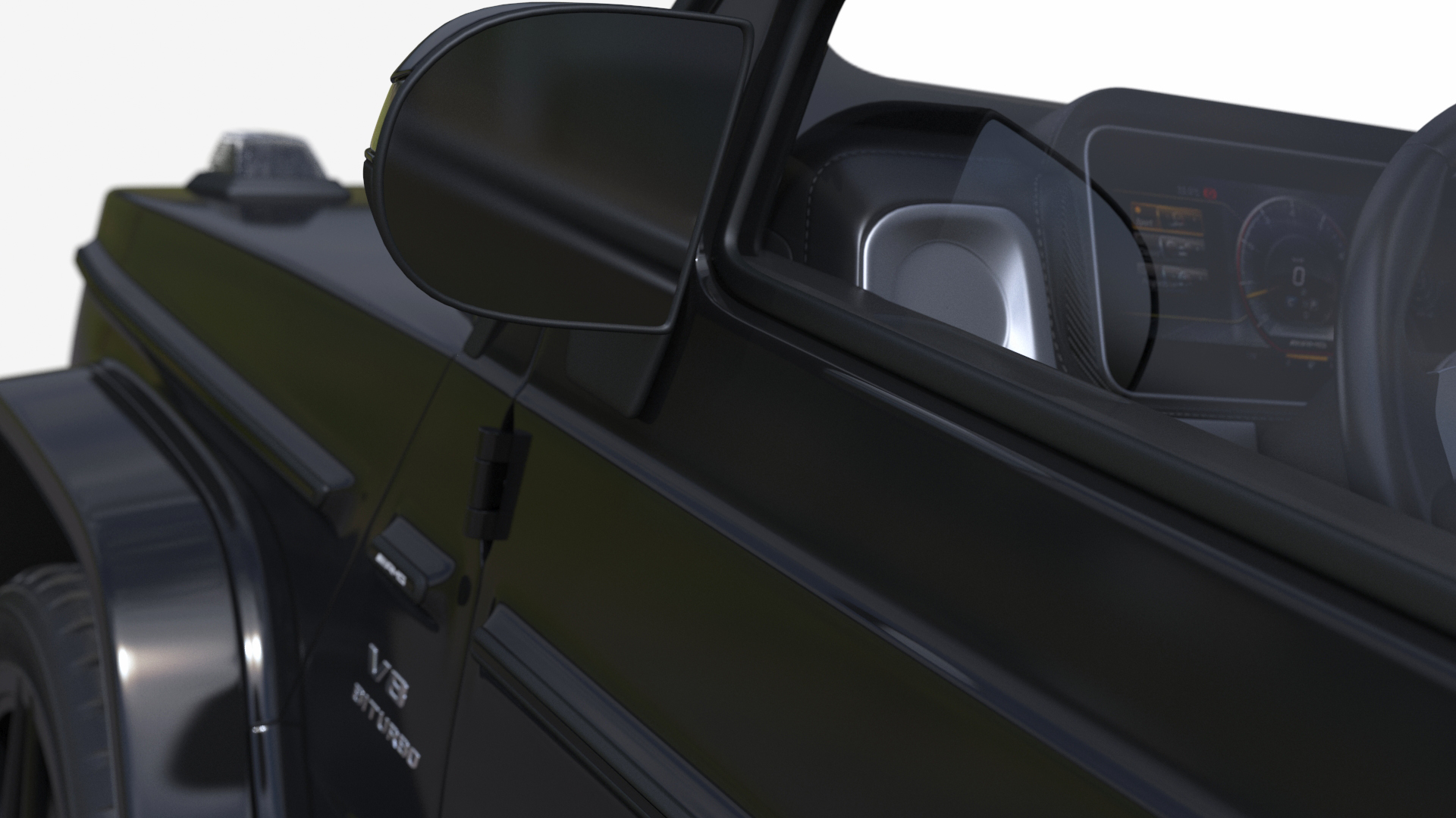 3D model Gelandewagen Mercedes-Benz AMG 63 Black Simplified