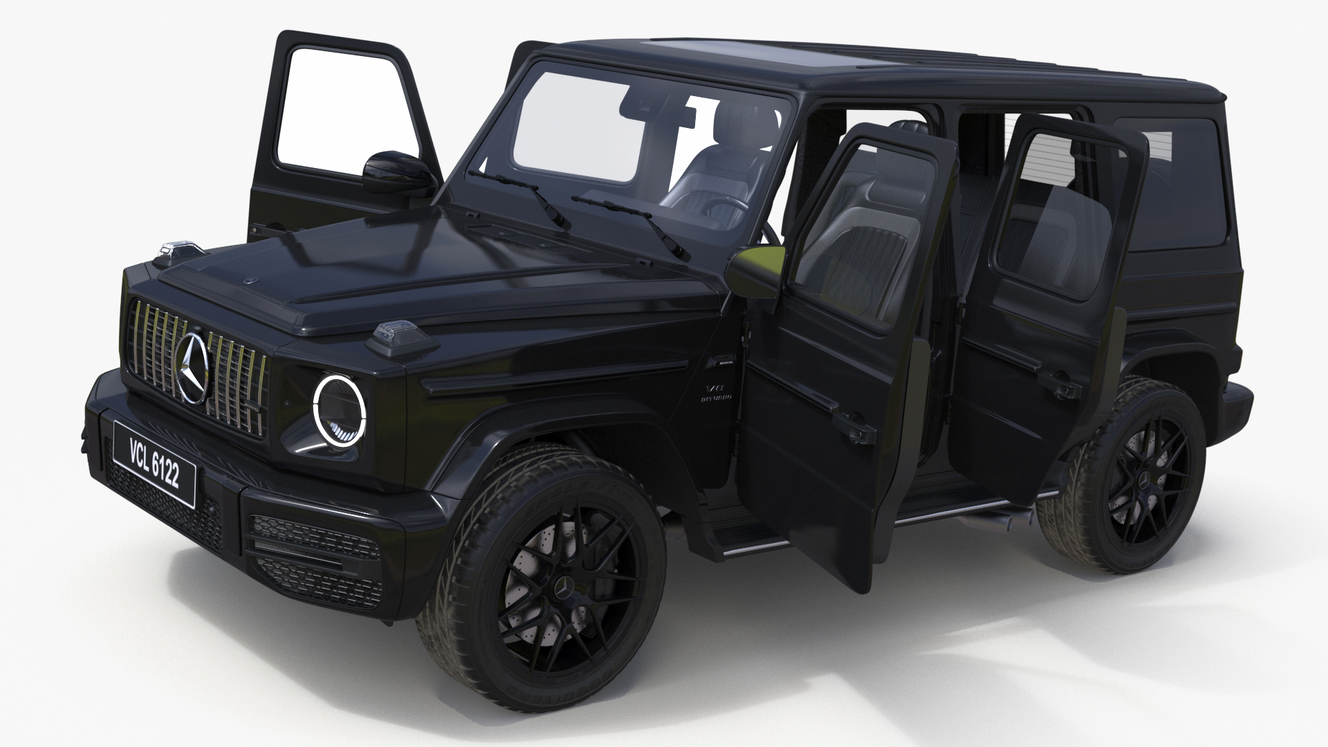 3D model Gelandewagen Mercedes-Benz AMG 63 Black Simplified