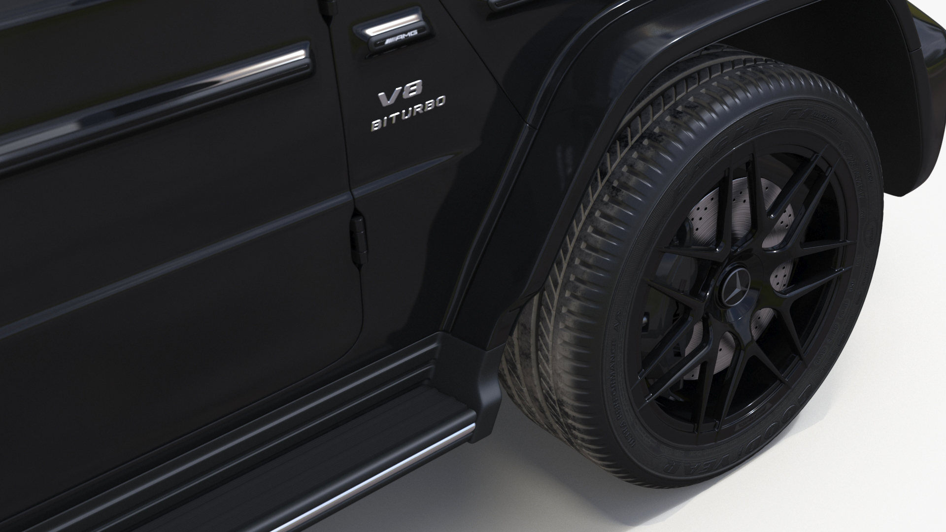3D model Gelandewagen Mercedes-Benz AMG 63 Black Simplified