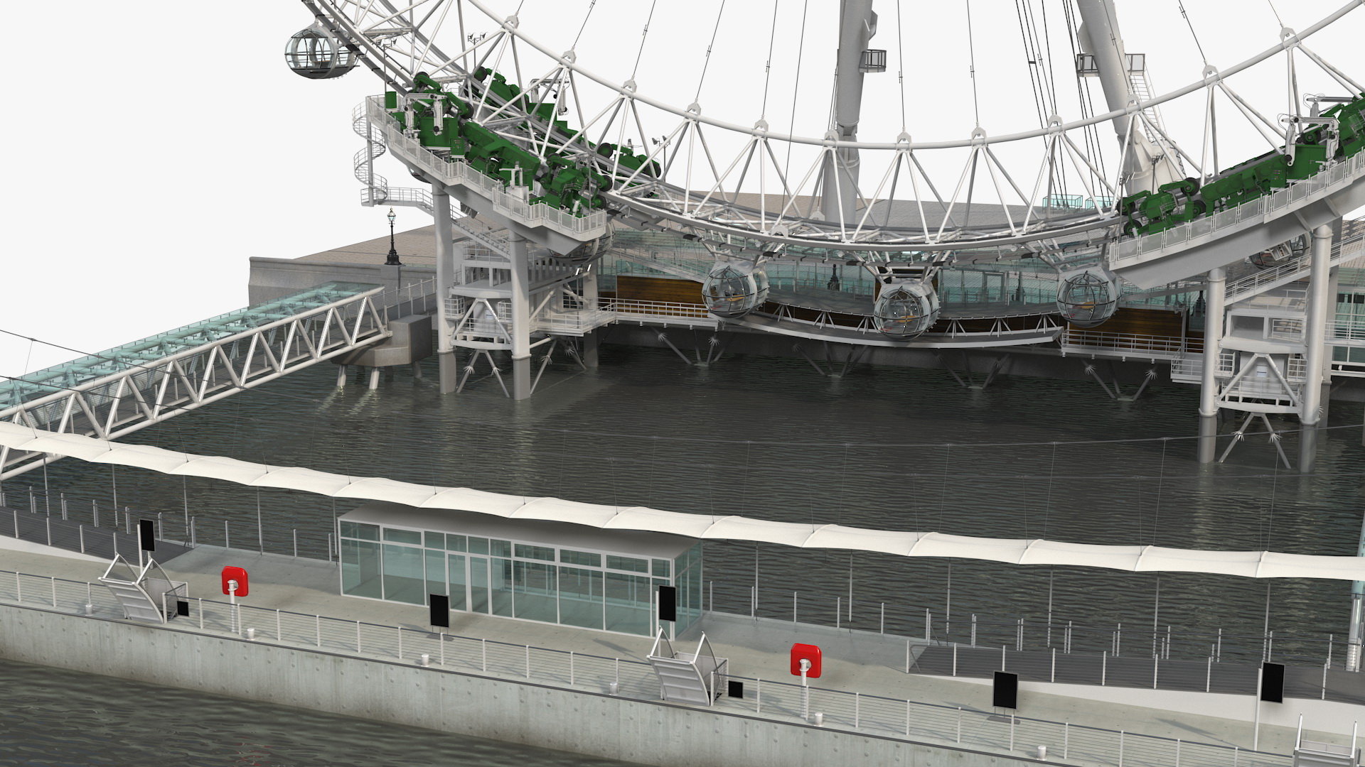 3D Observation Ferris Wheel Rigged