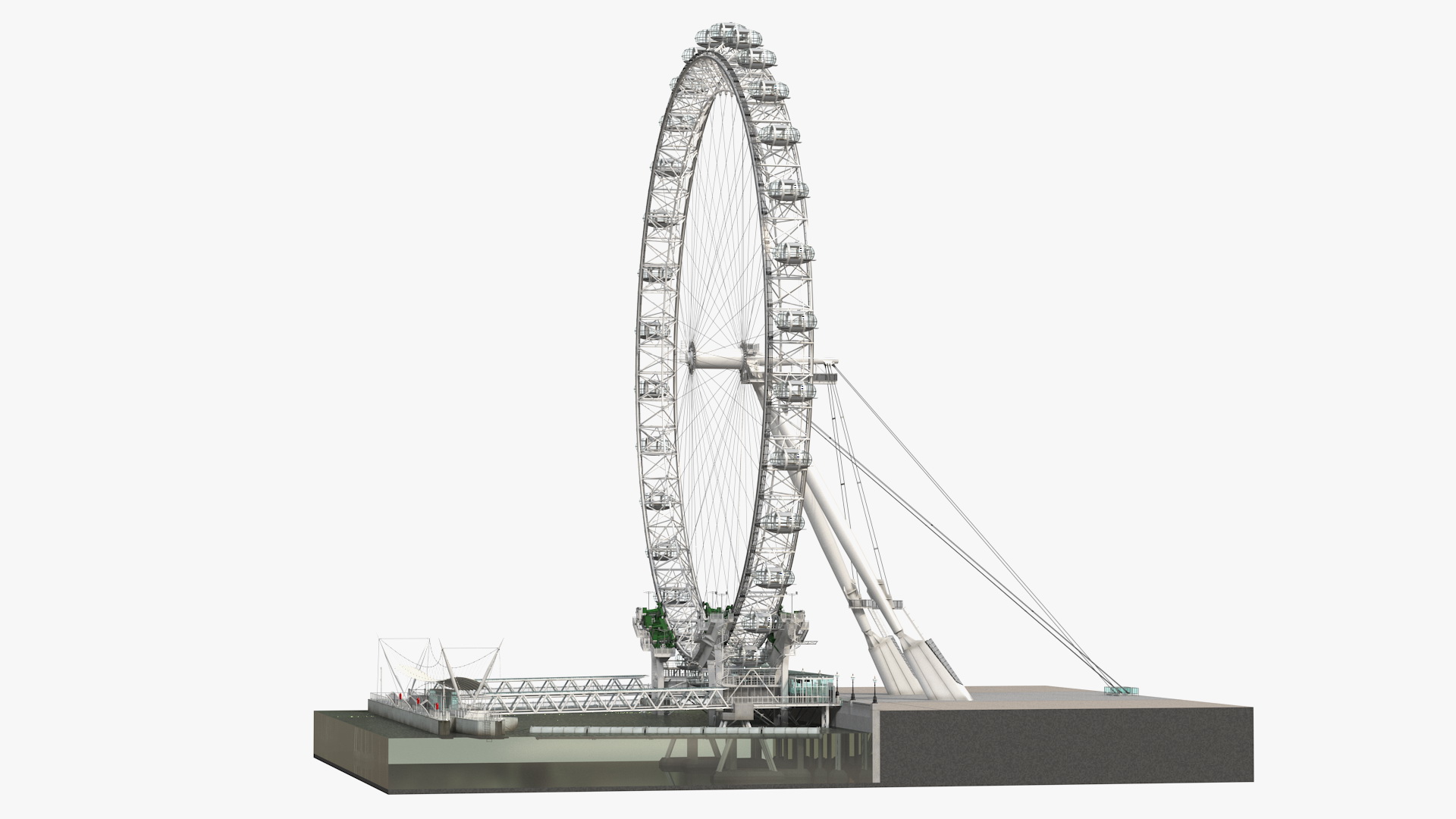 3D Observation Ferris Wheel Rigged