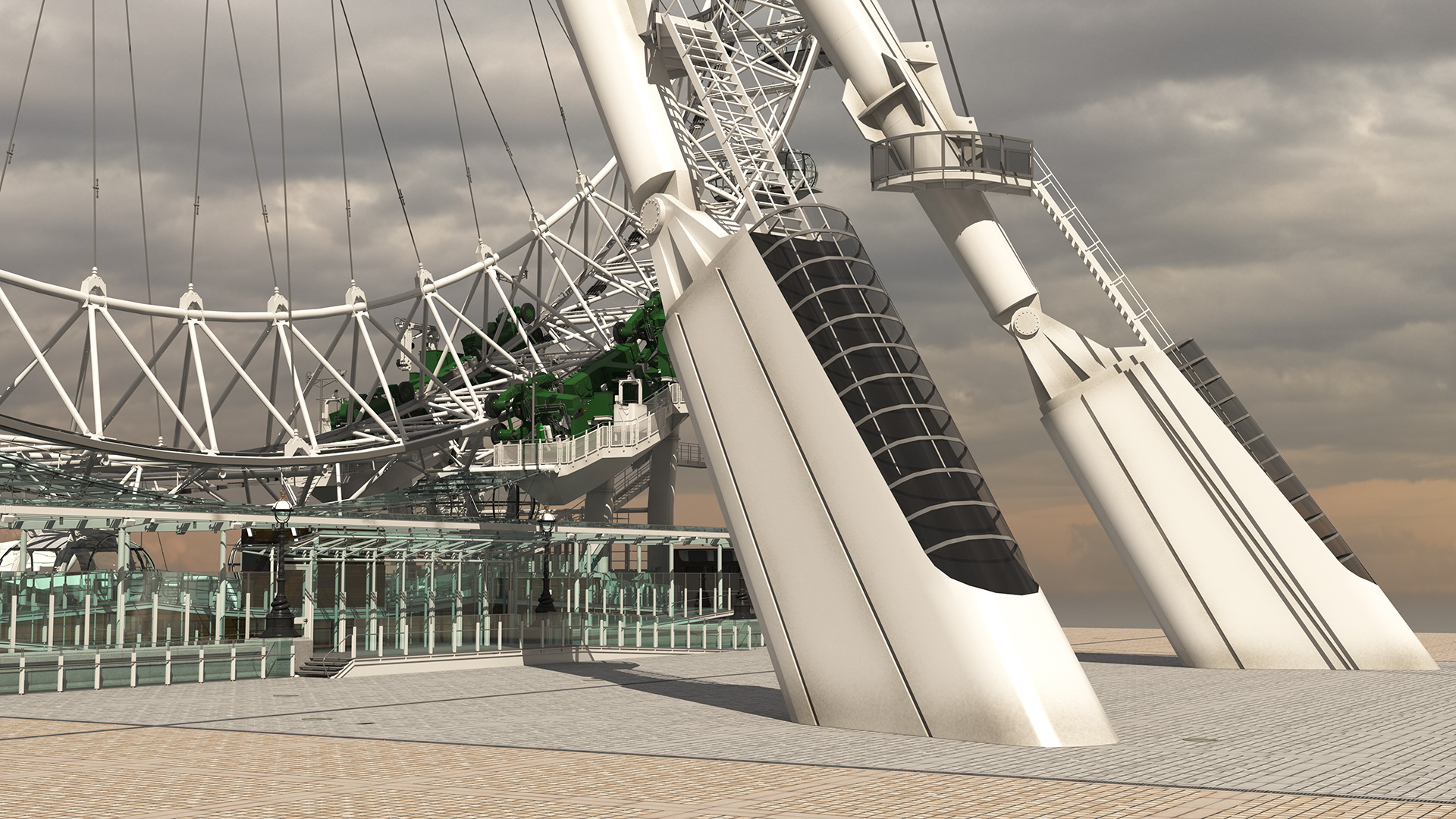 3D Observation Ferris Wheel Rigged