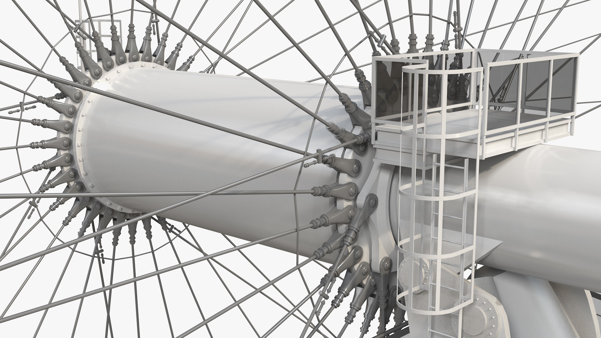 3D Observation Ferris Wheel Rigged