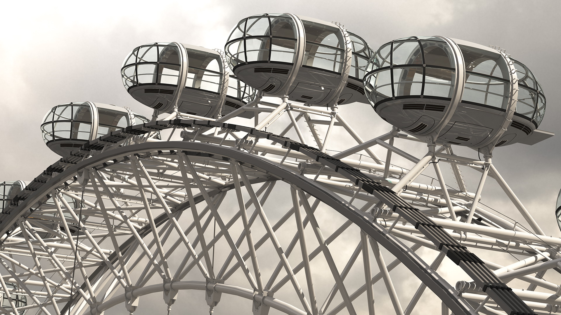 3D Observation Ferris Wheel Rigged