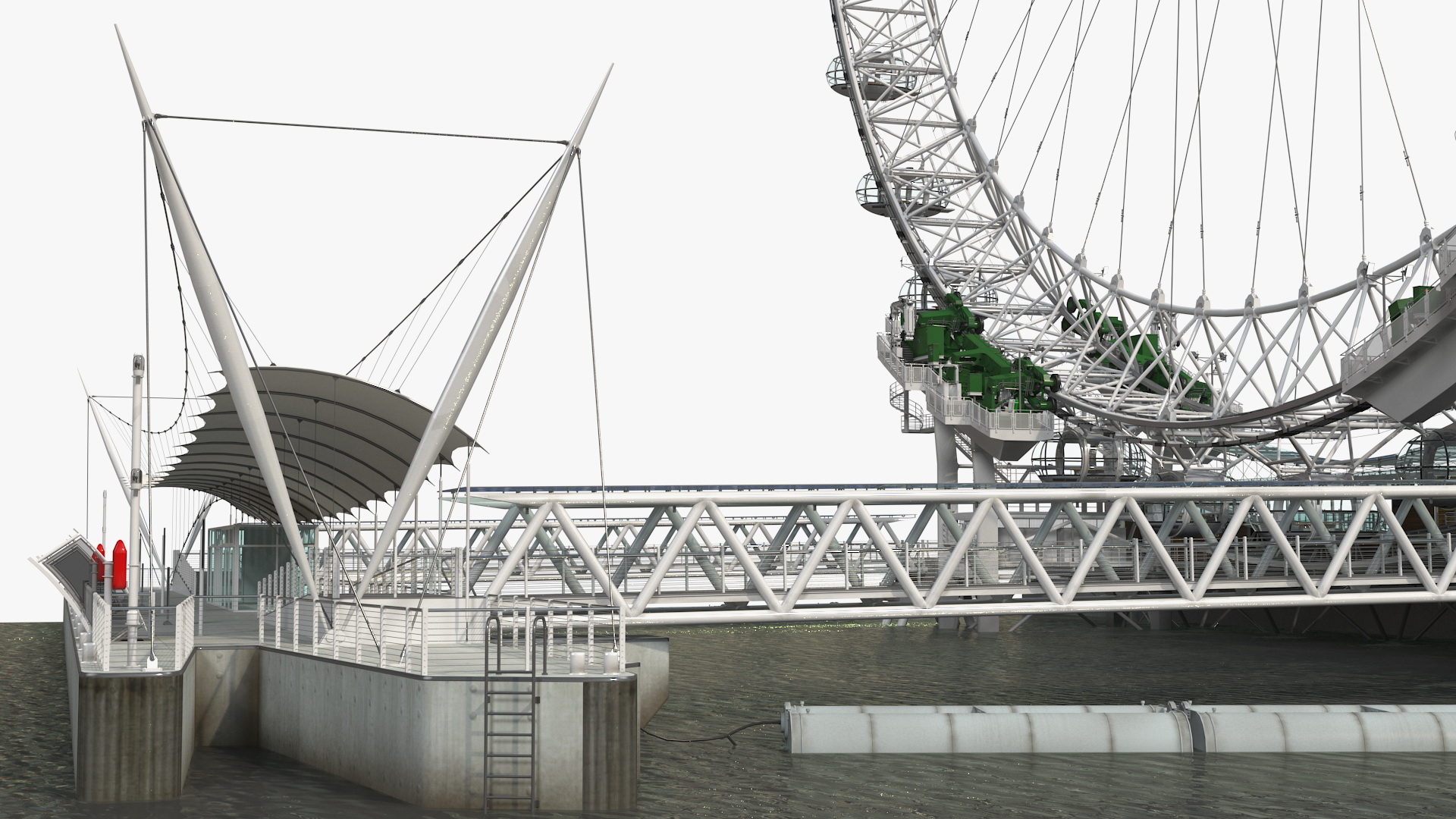 3D Observation Ferris Wheel Rigged