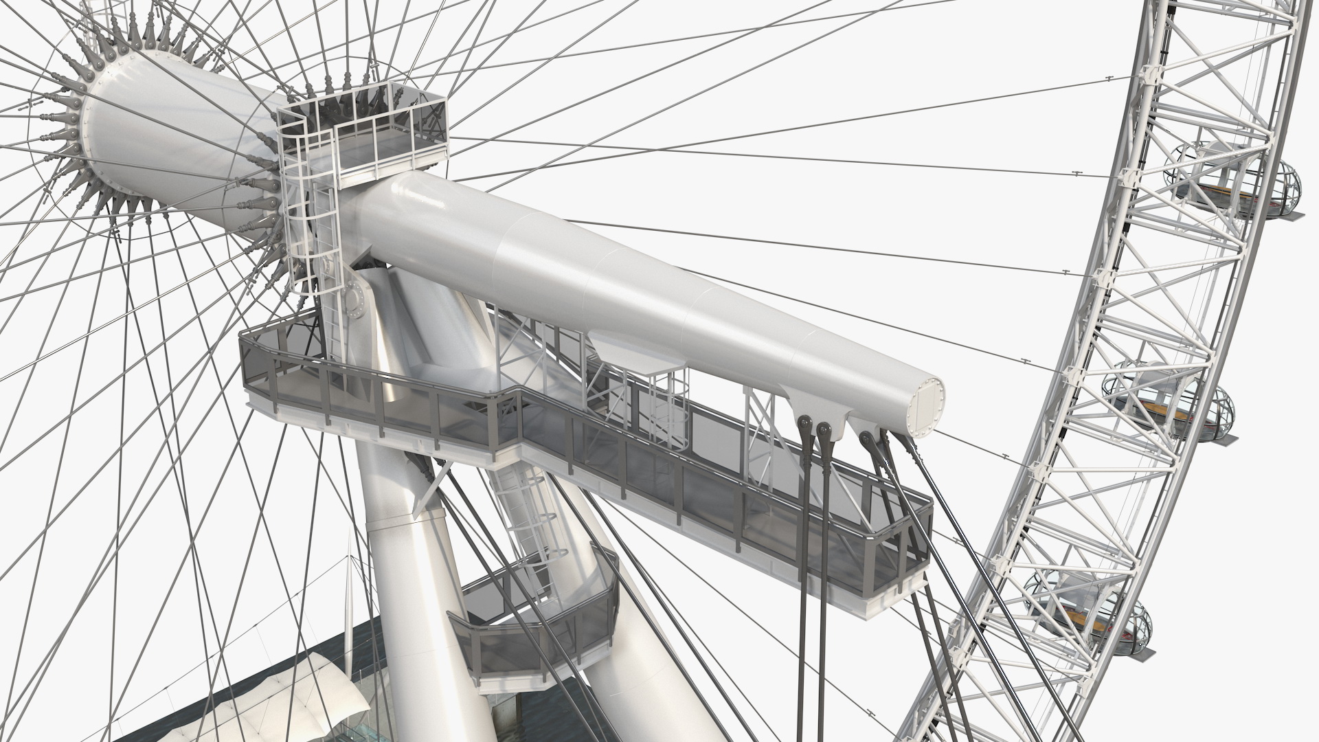 3D Observation Ferris Wheel Rigged