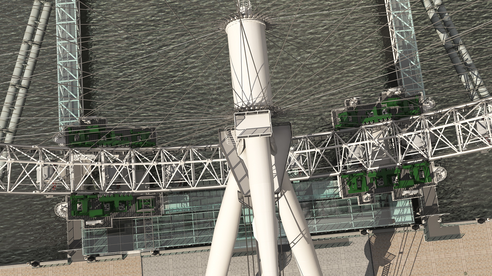 3D Observation Ferris Wheel Rigged