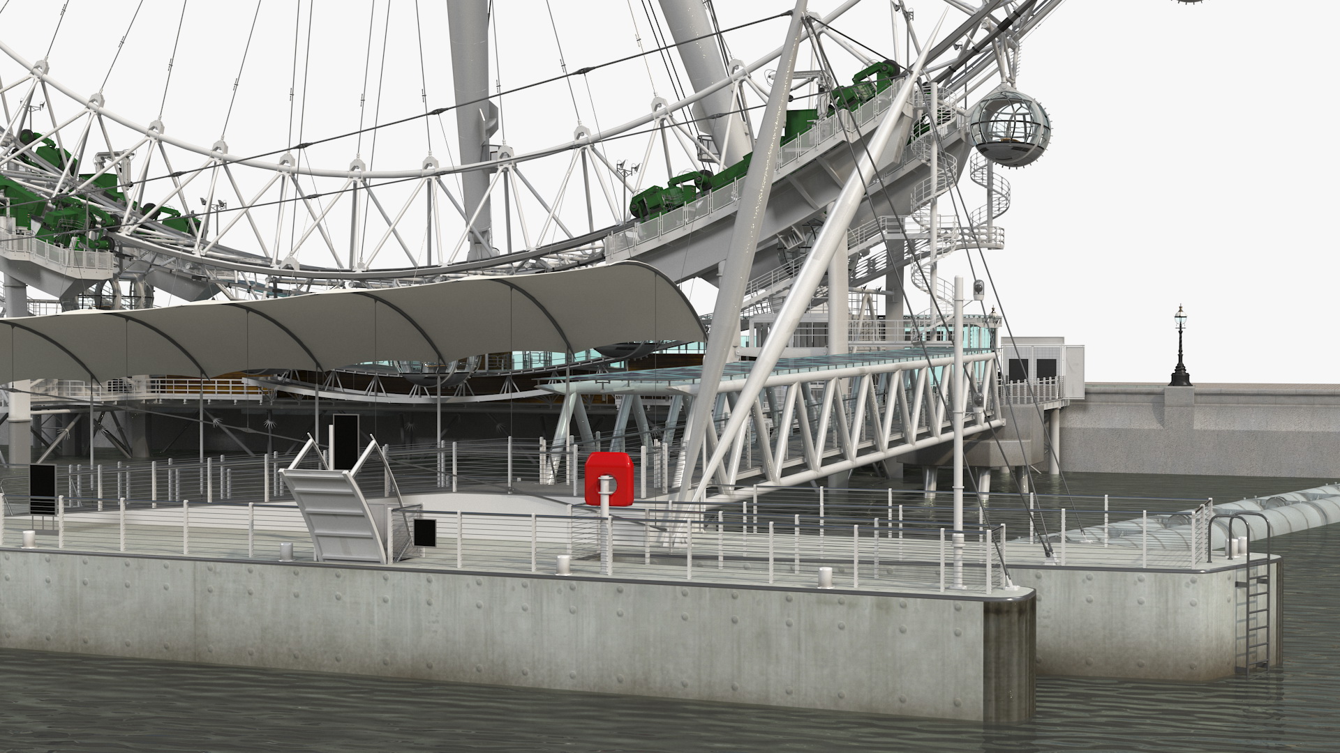 3D Observation Ferris Wheel Rigged