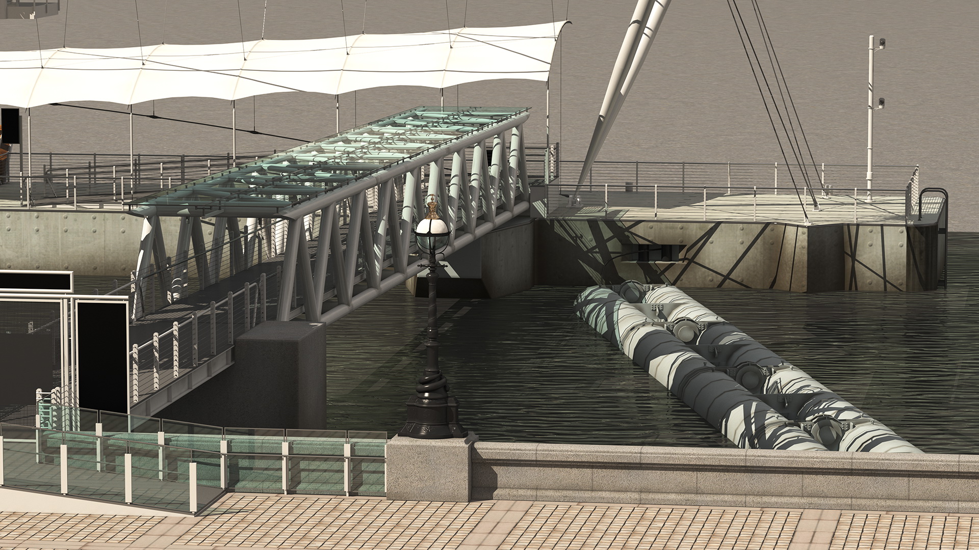 3D Observation Ferris Wheel Rigged