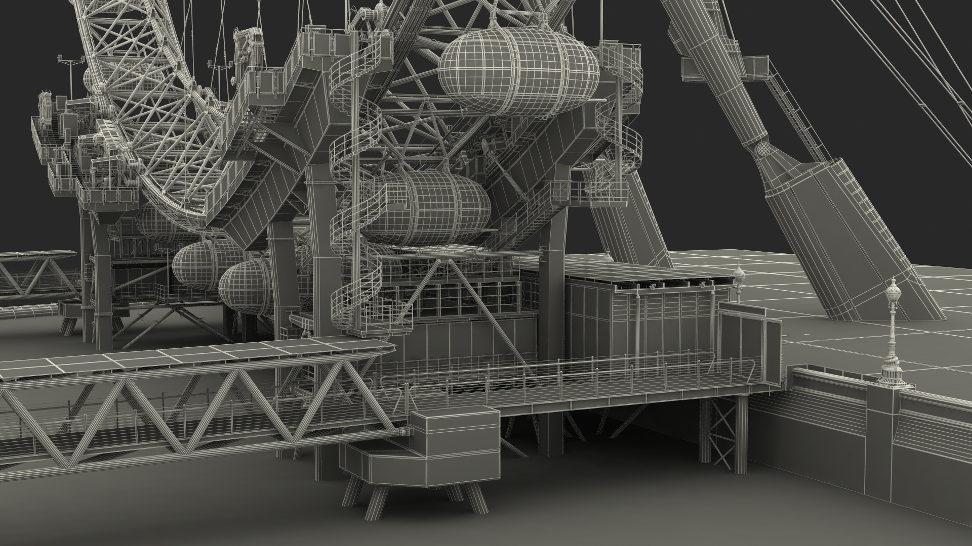 3D Observation Ferris Wheel Rigged