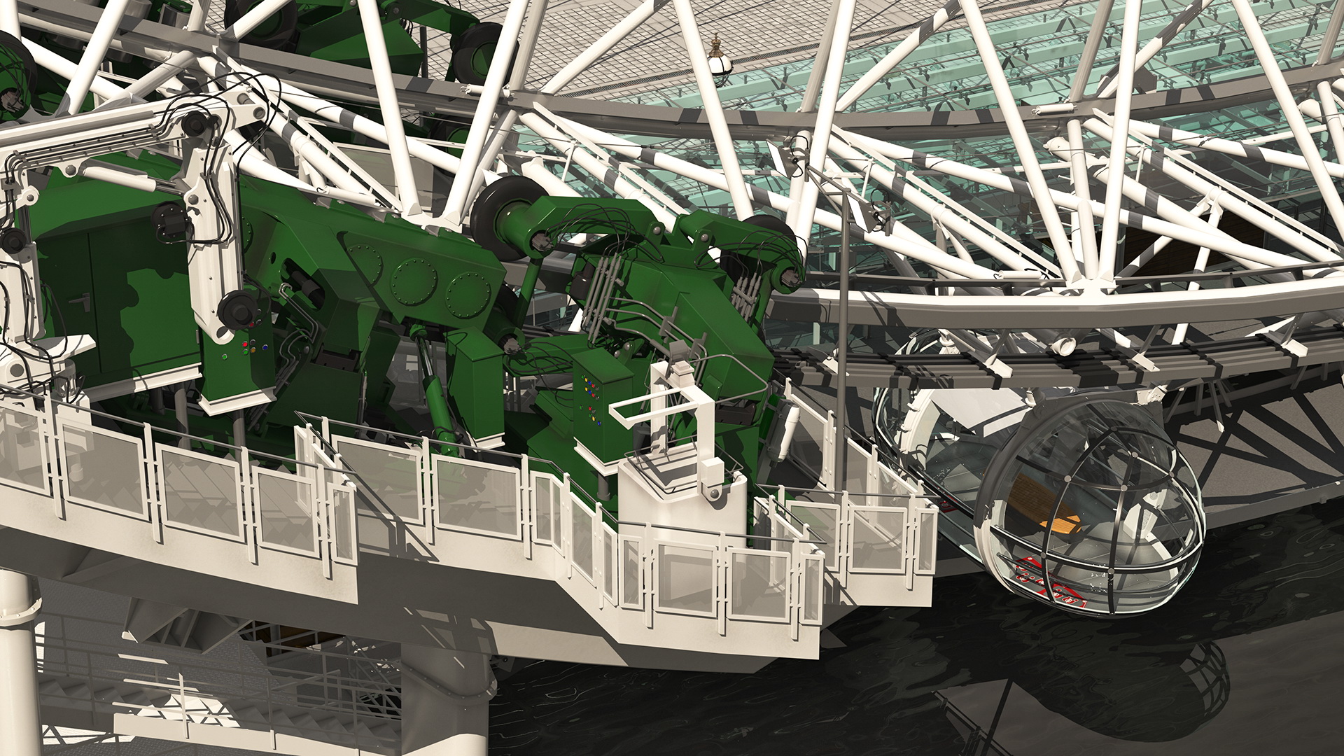 3D Observation Ferris Wheel Rigged