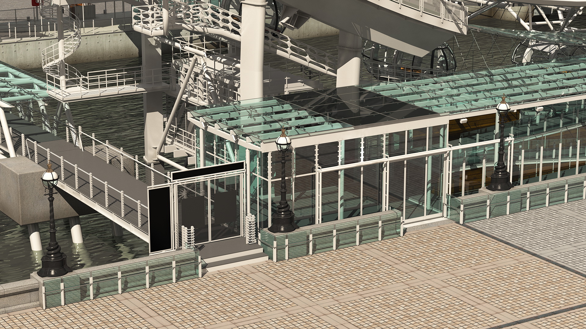 3D Observation Ferris Wheel Rigged