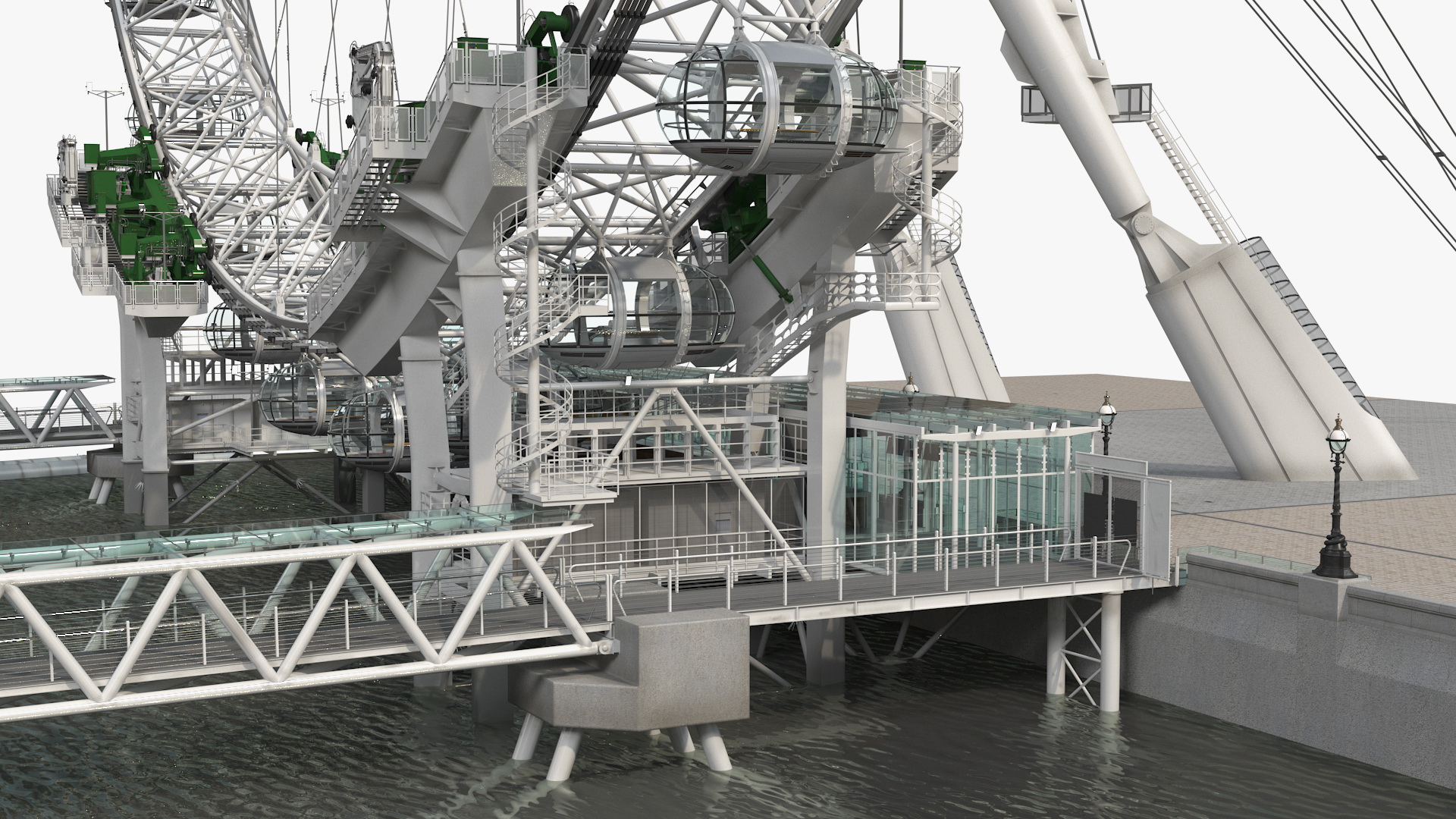 3D Observation Ferris Wheel Rigged