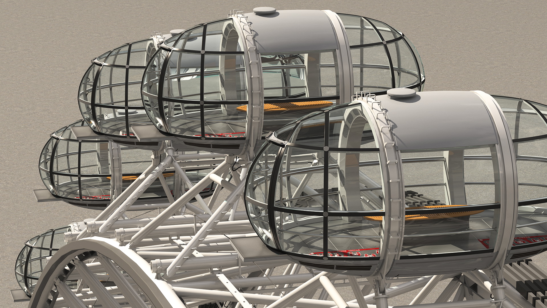 3D Observation Ferris Wheel Rigged