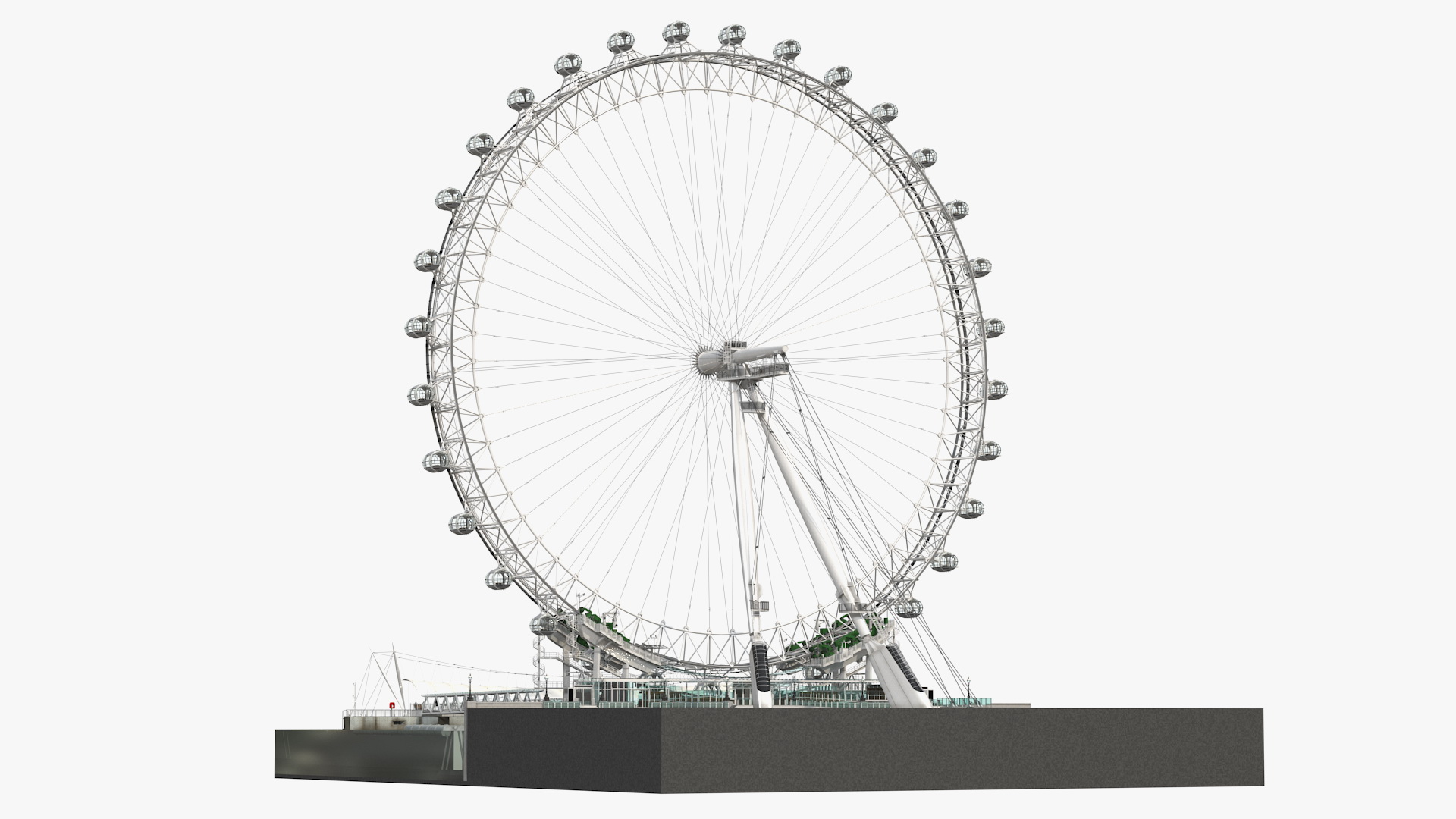 3D Observation Ferris Wheel Rigged