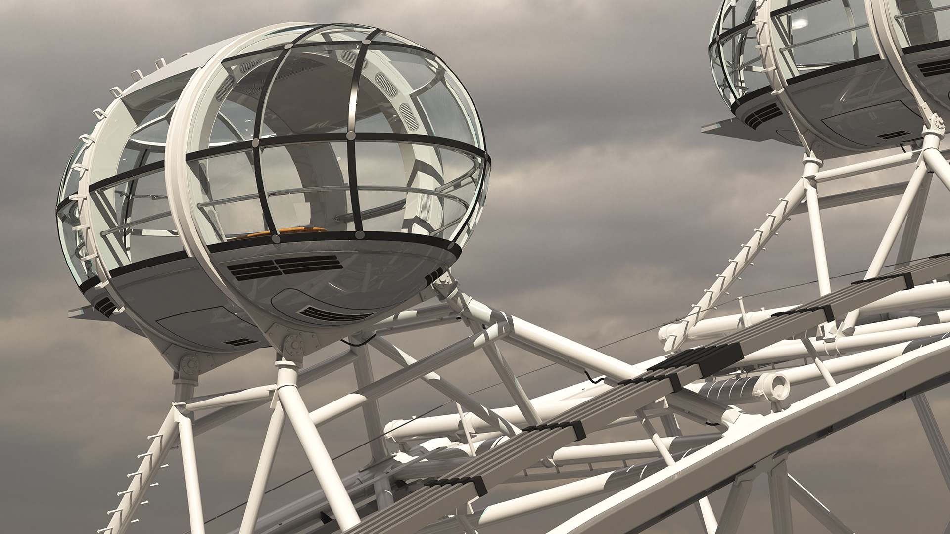3D Observation Ferris Wheel Rigged