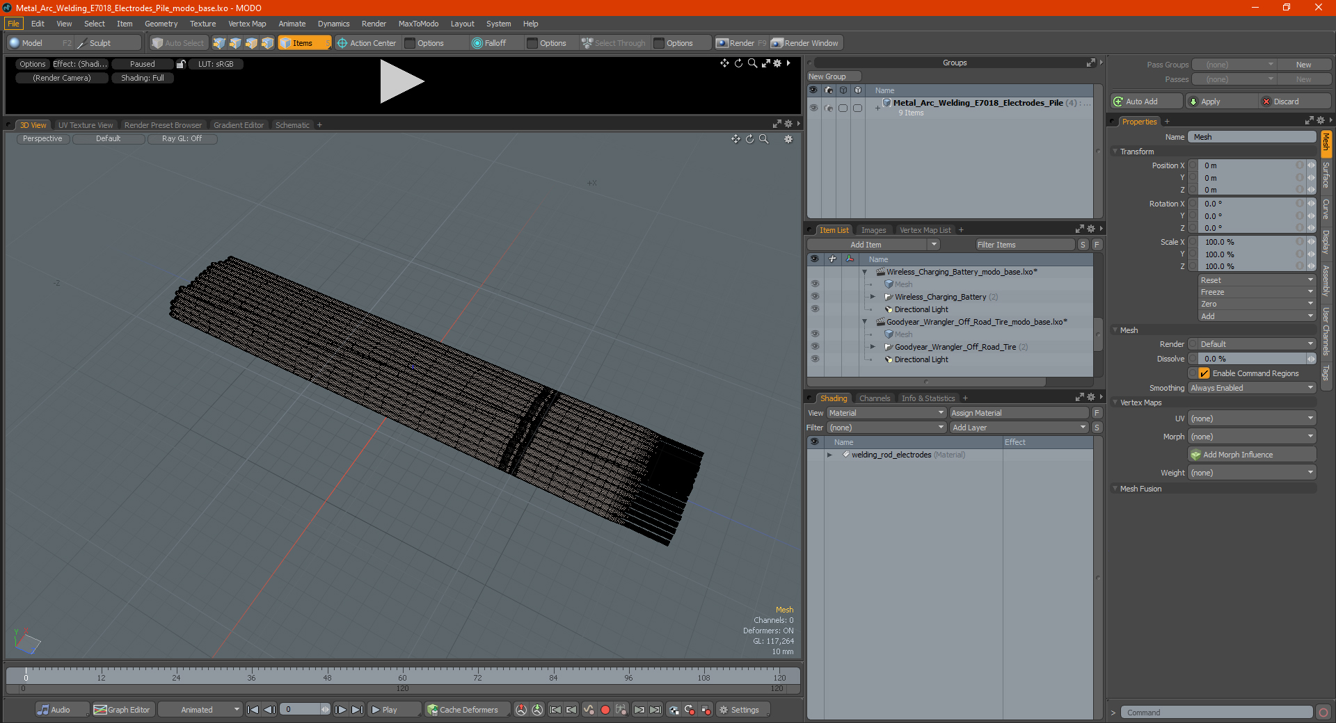 Metal Arc Welding E7018 Electrodes Pile 3D model