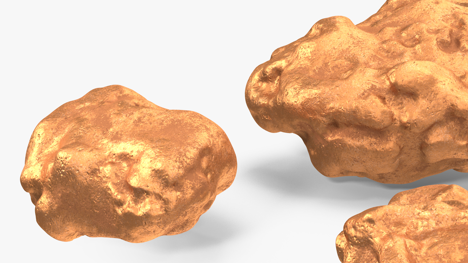 3D Metallic Copper Big Minerals model