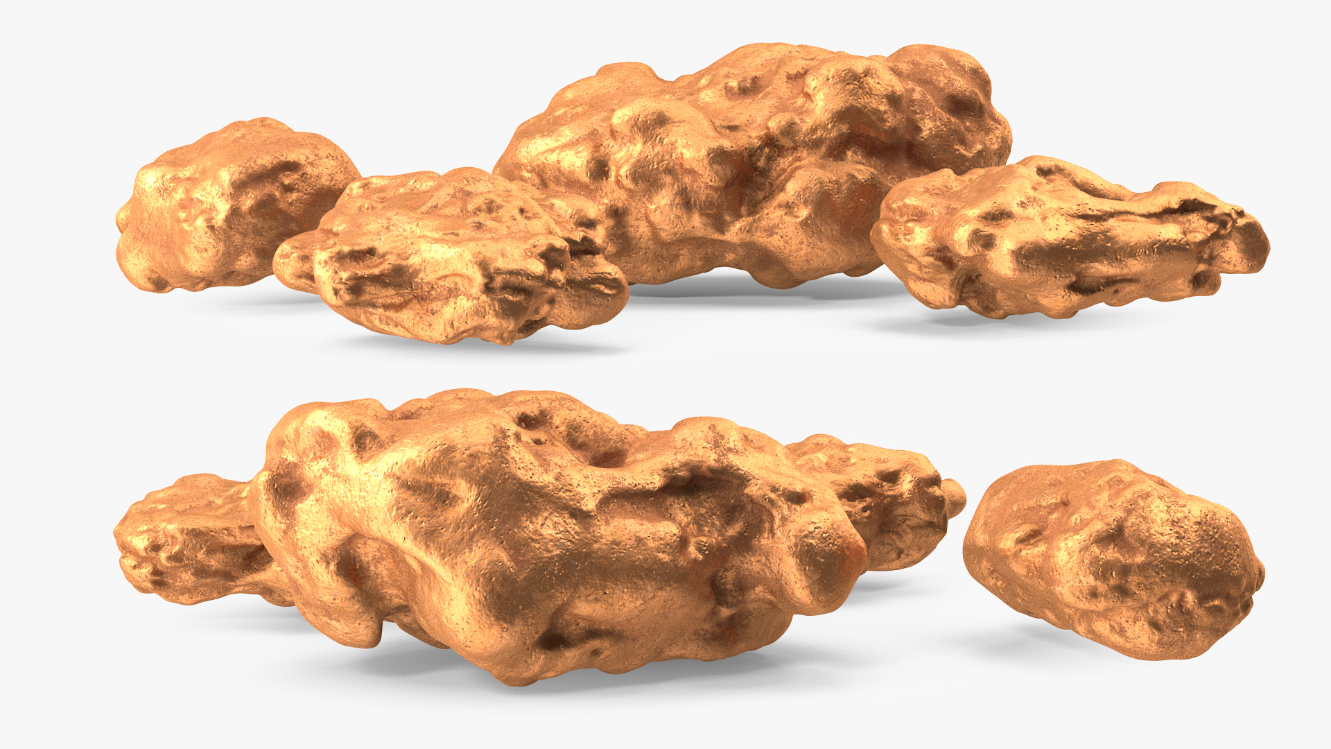 3D Metallic Copper Big Minerals model