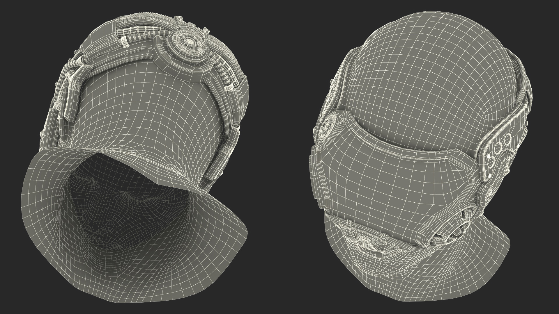 3D Sci-fi Head Mask Used