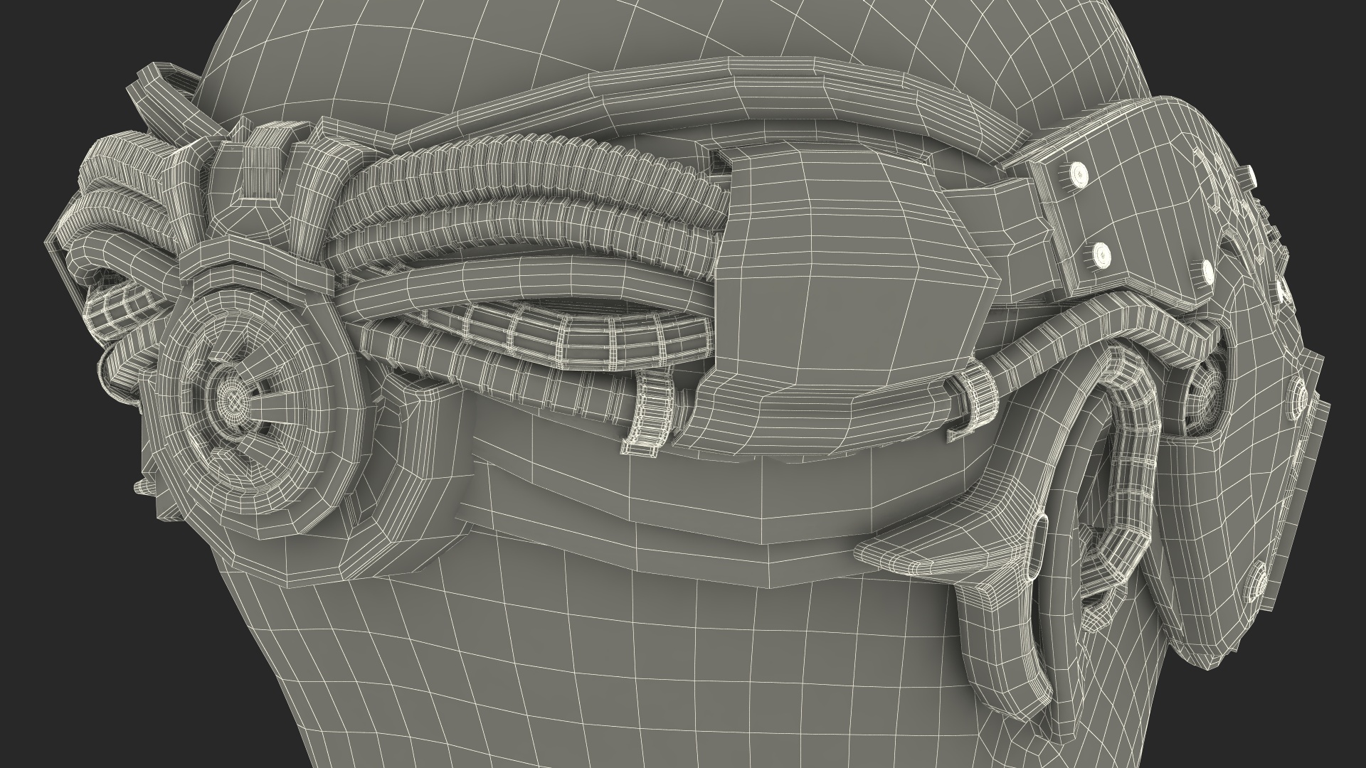 3D Sci-fi Head Mask Used