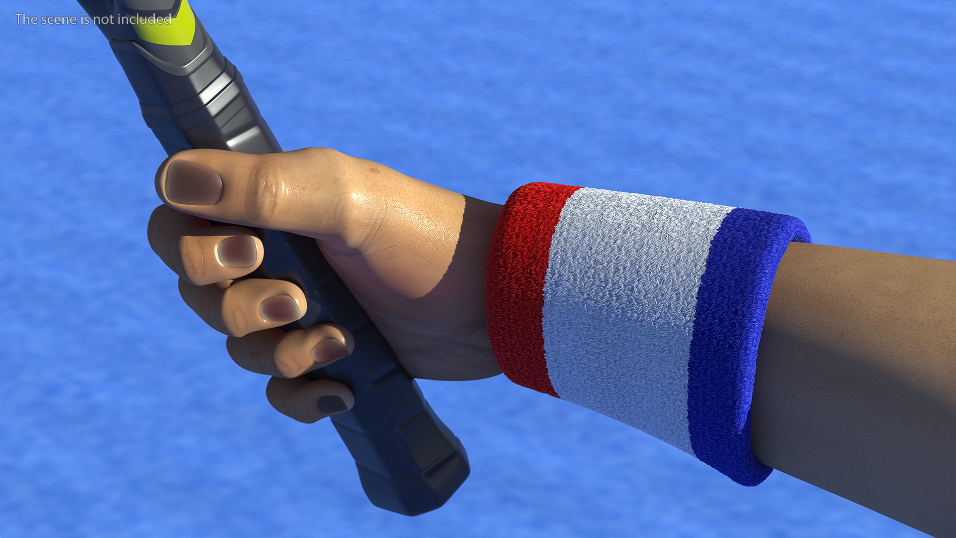 Nike Swoosh Wristband Colored 3D model