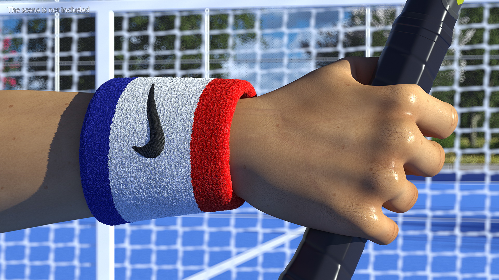 Nike Swoosh Wristband Colored 3D model