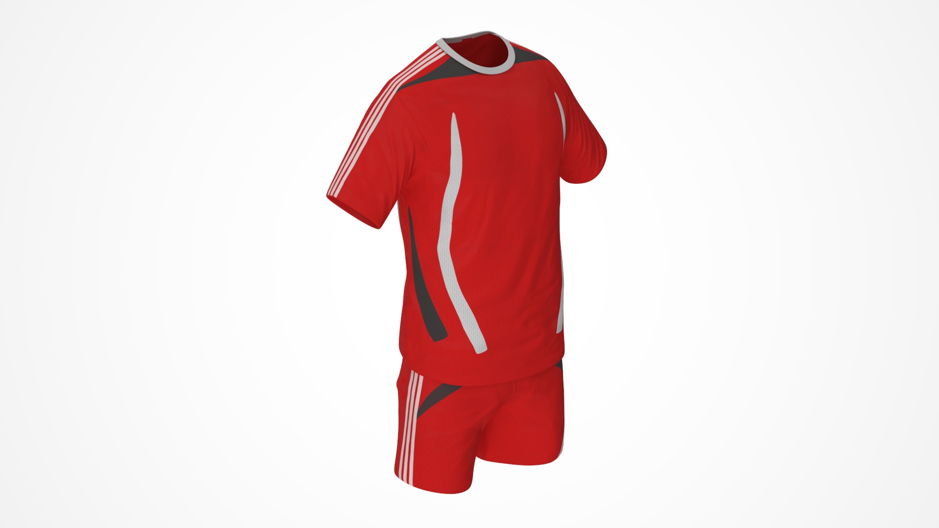 Male Soccer Player in Sportswear Rigged 3D model