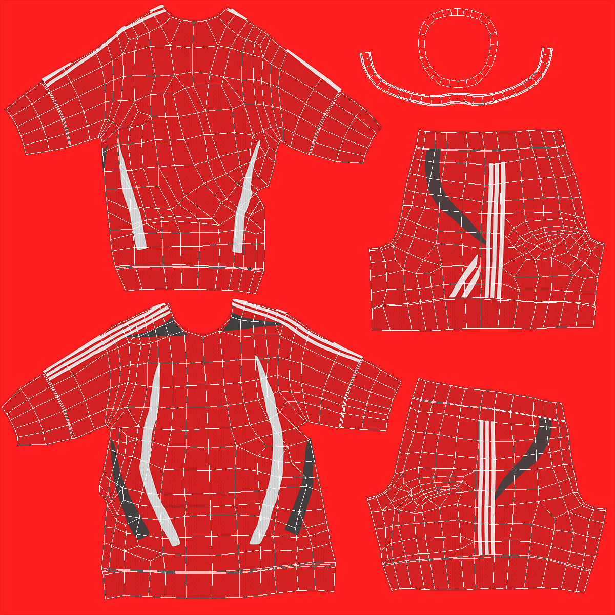 Male Soccer Player in Sportswear Rigged 3D model