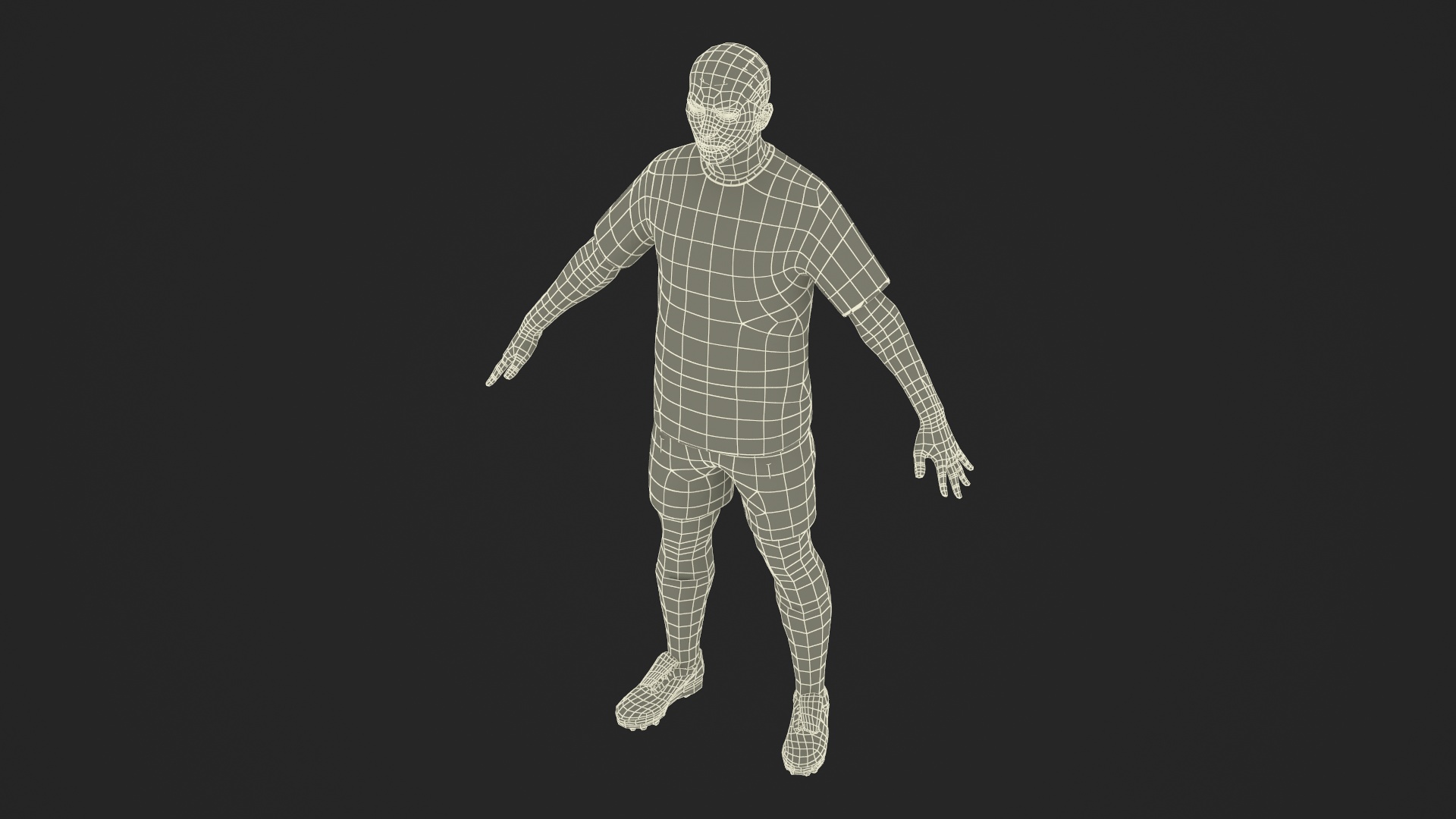 Male Soccer Player in Sportswear Rigged 3D model
