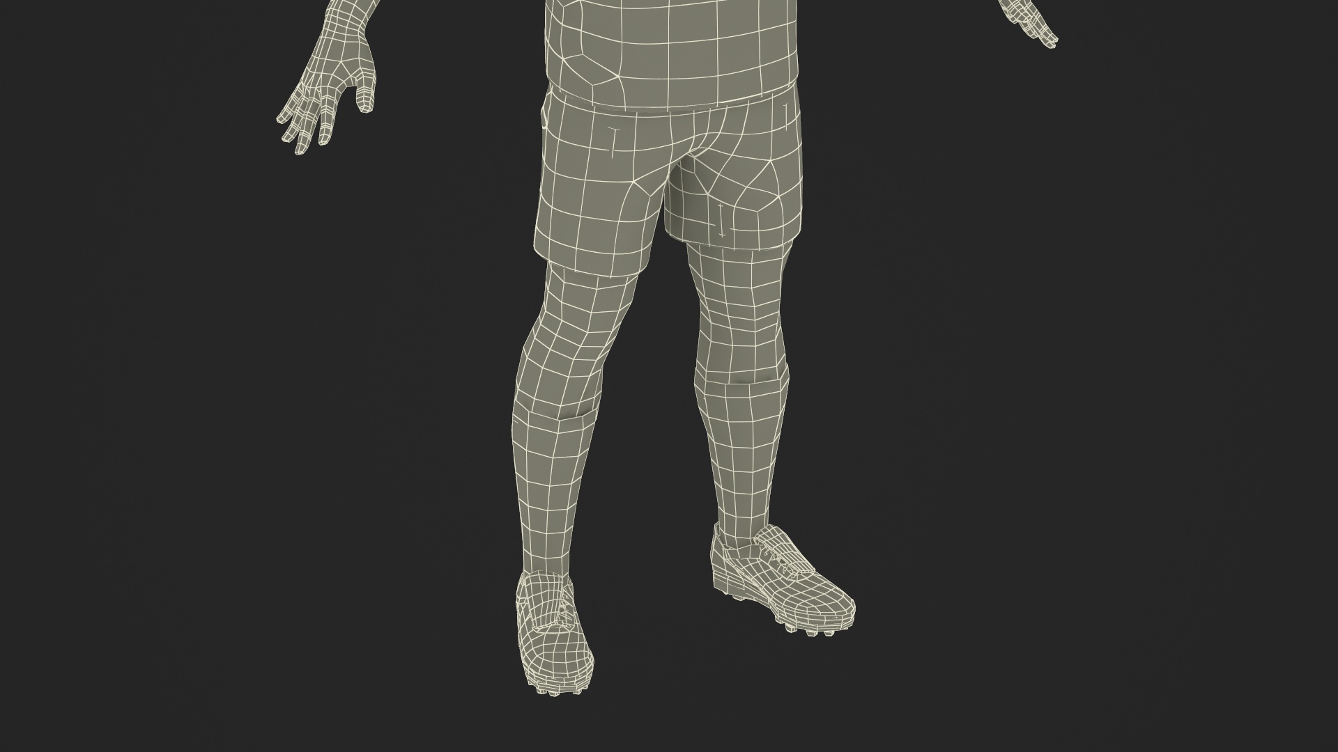 Male Soccer Player in Sportswear Rigged 3D model