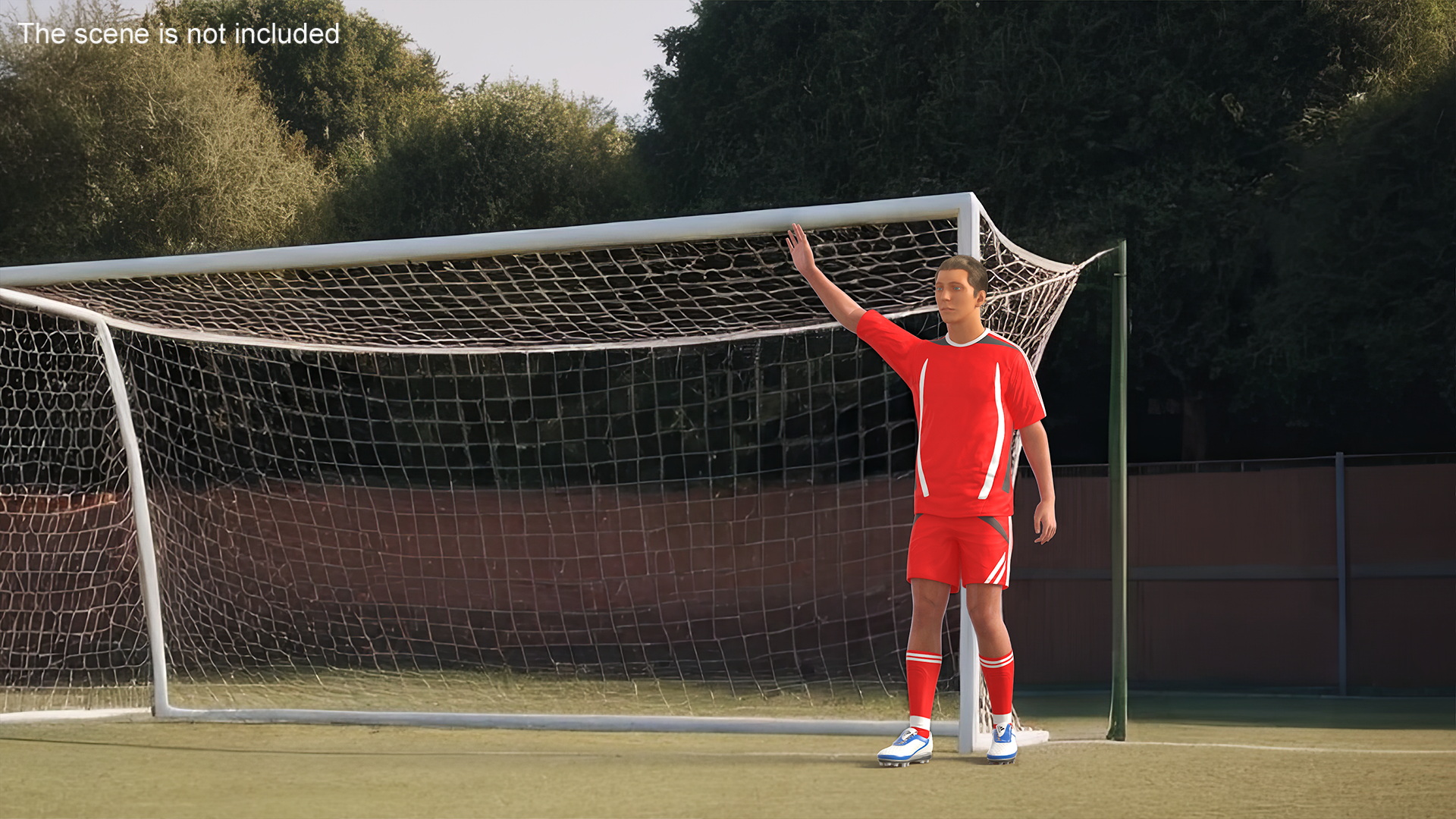 Male Soccer Player in Sportswear Rigged 3D model