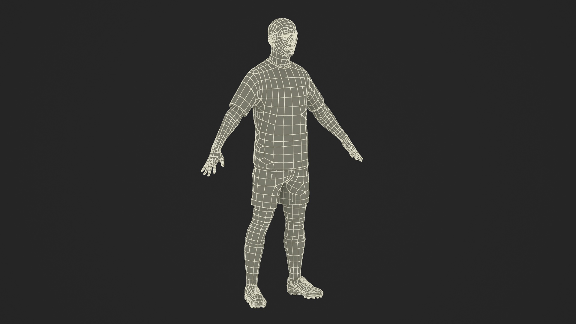 Male Soccer Player in Sportswear Rigged 3D model