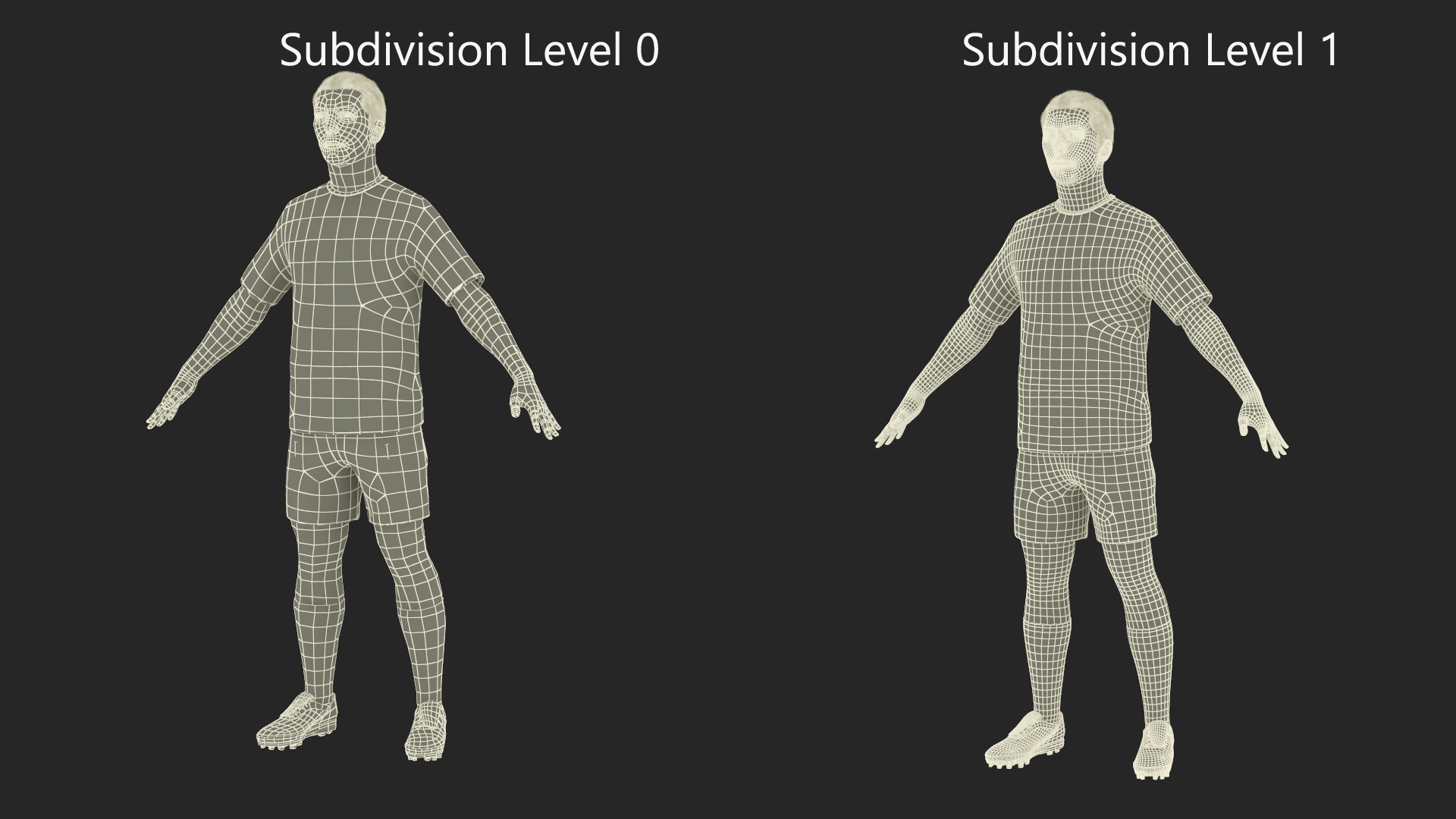 Male Soccer Player in Sportswear Rigged 3D model
