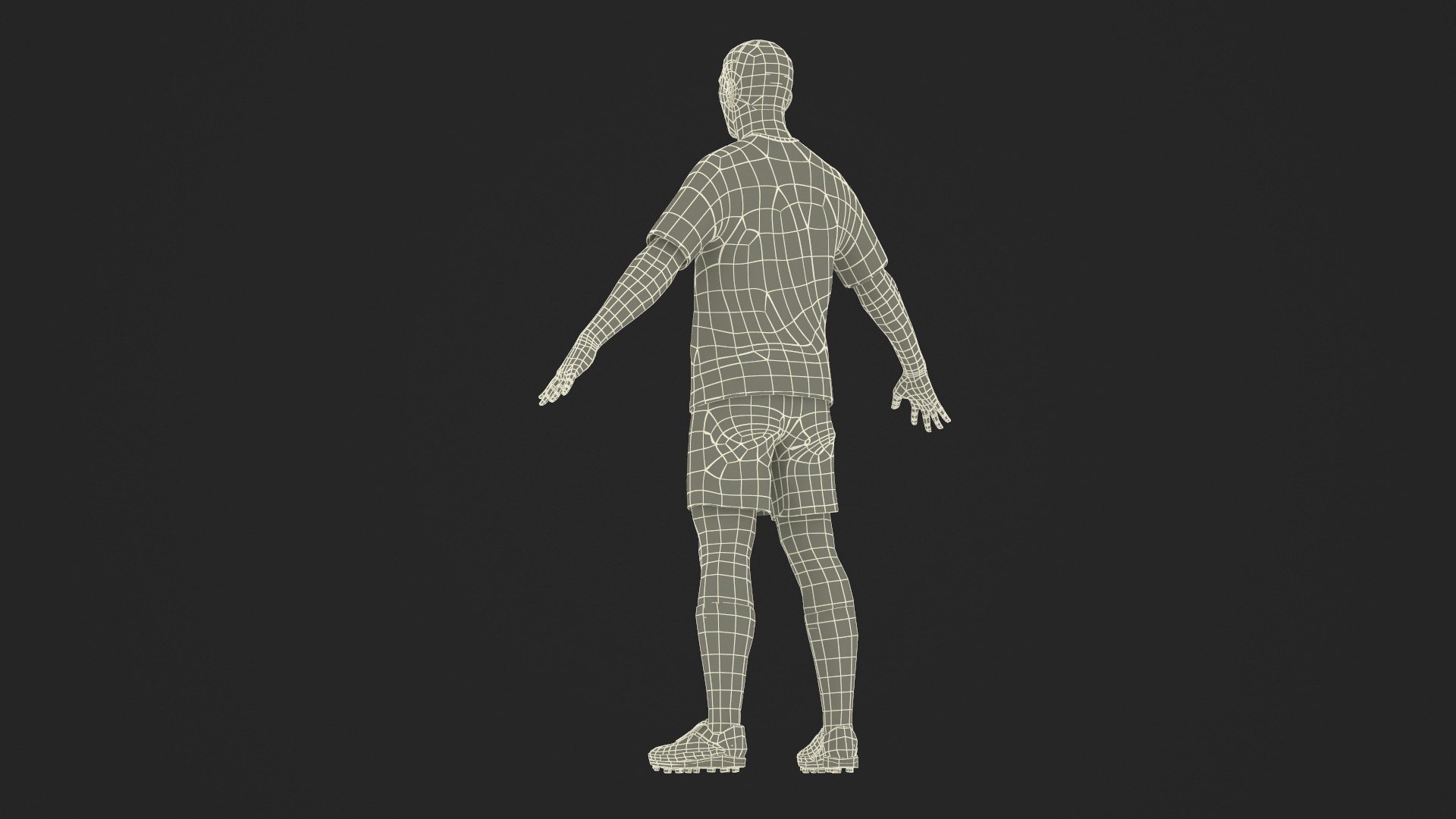 Male Soccer Player in Sportswear Rigged 3D model