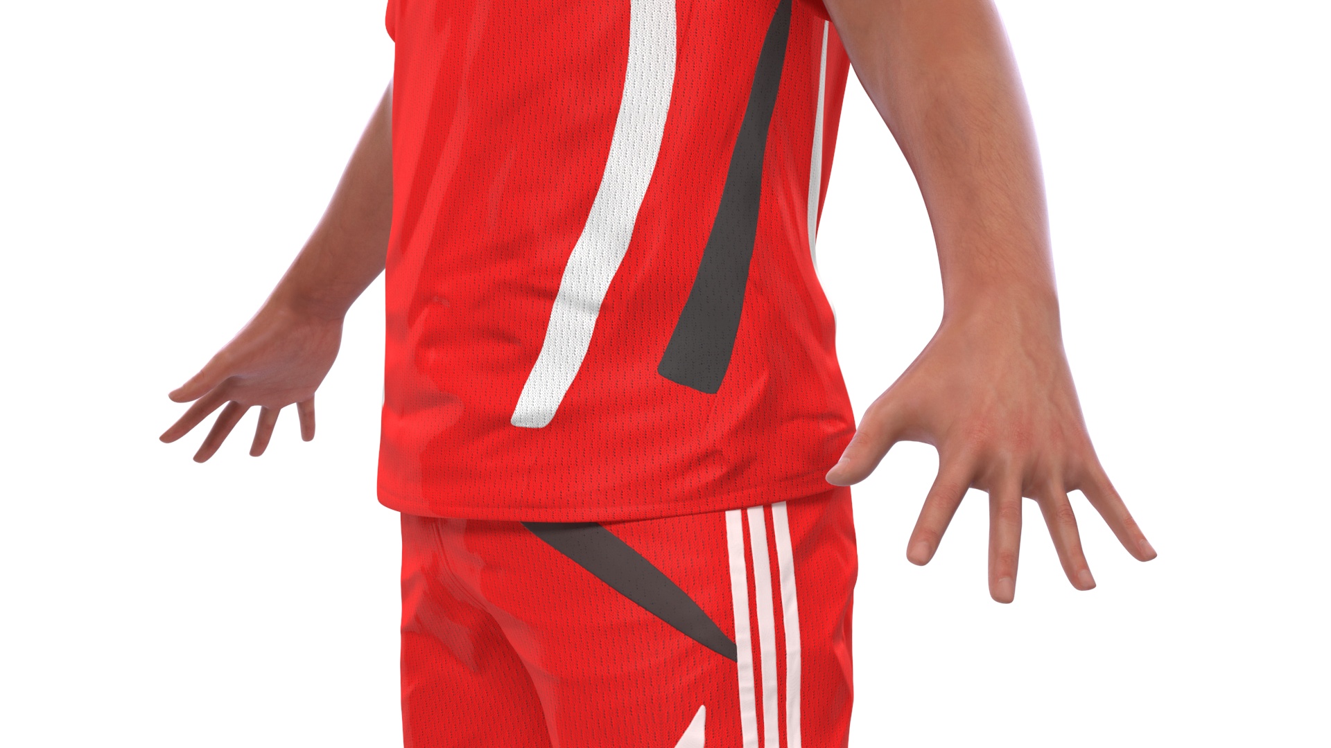 Male Soccer Player in Sportswear Rigged 3D model