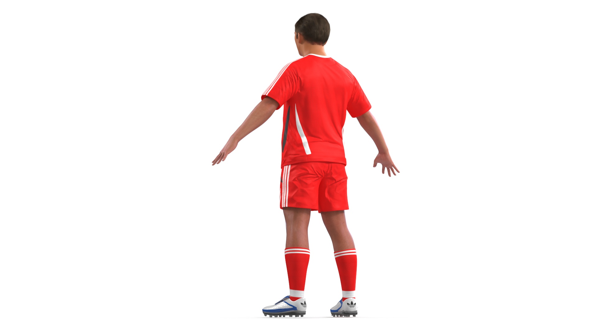 Male Soccer Player in Sportswear Rigged 3D model
