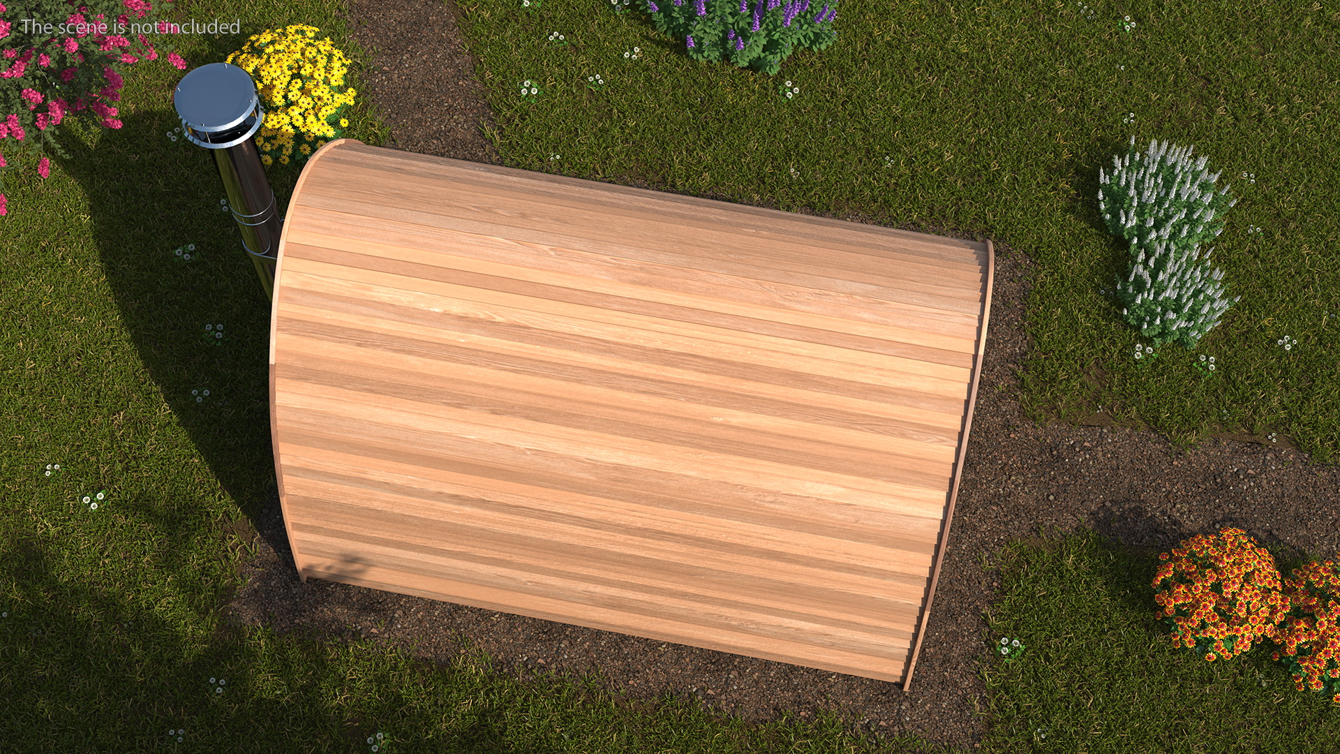 3D Wooden Outdoor Sauna House