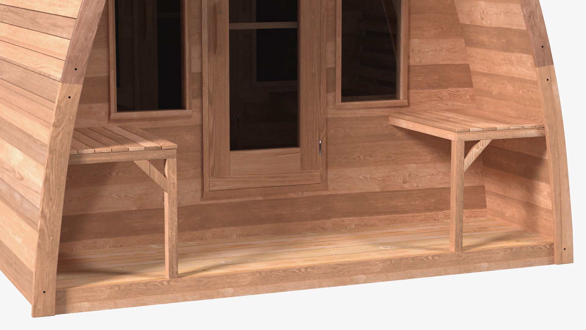 3D Wooden Outdoor Sauna House