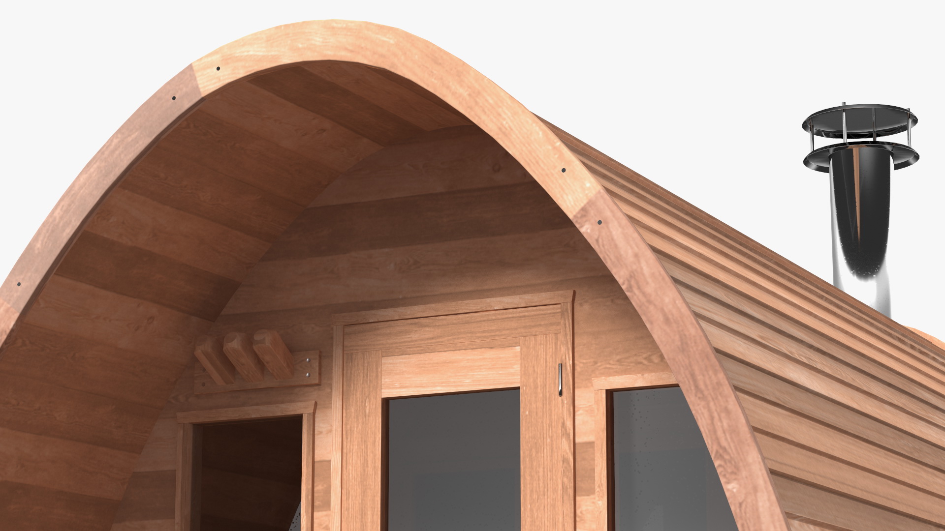3D Wooden Outdoor Sauna House