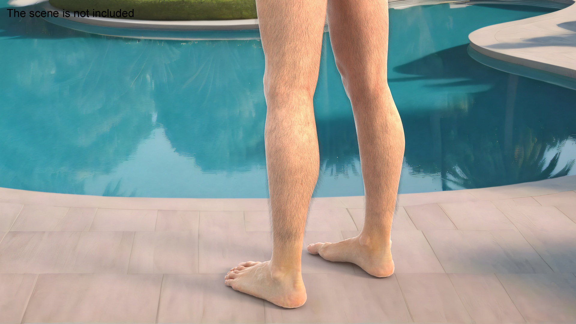3D model Realistic Human Male Legs