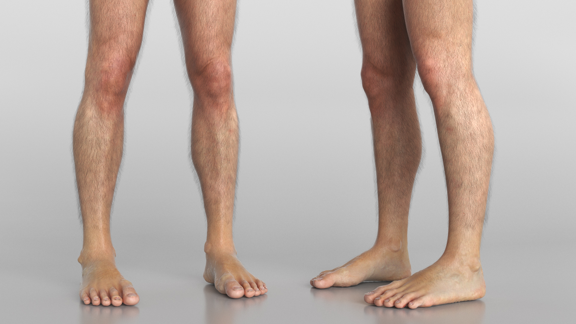 3D model Realistic Human Male Legs