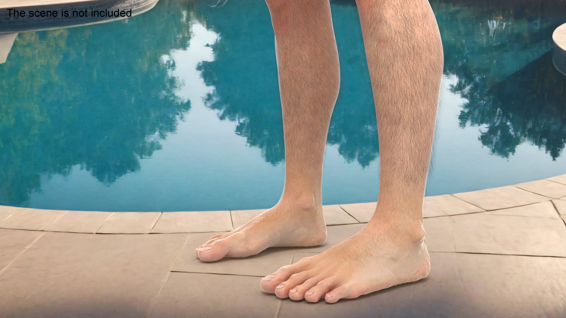 3D model Realistic Human Male Legs